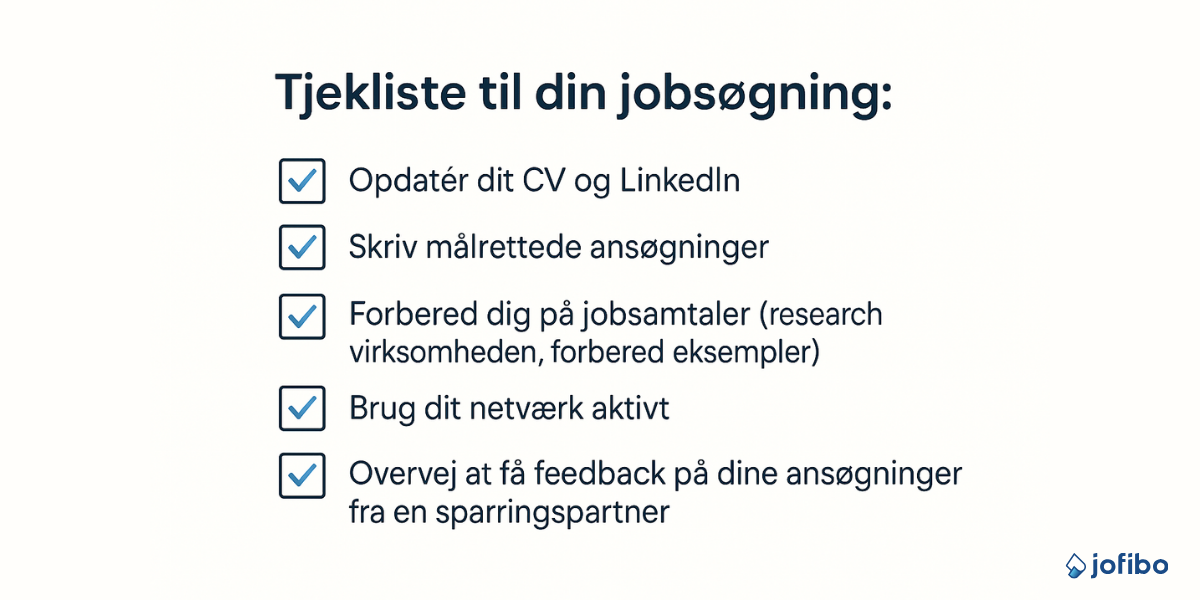 Tjekliste til din jobsøgning når du vil skifte job