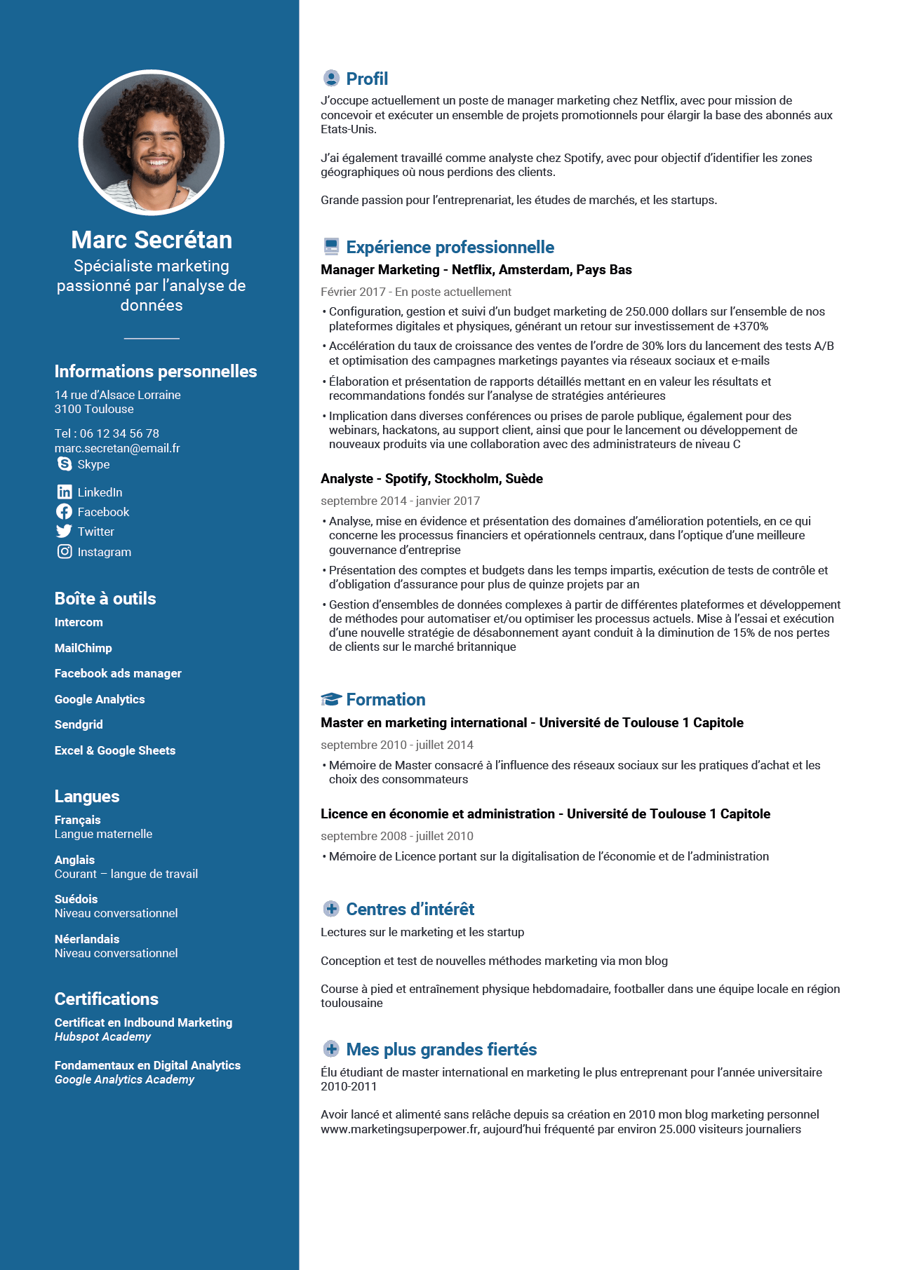 Cv Responsable Transformation At Daniel Gilmore Blog