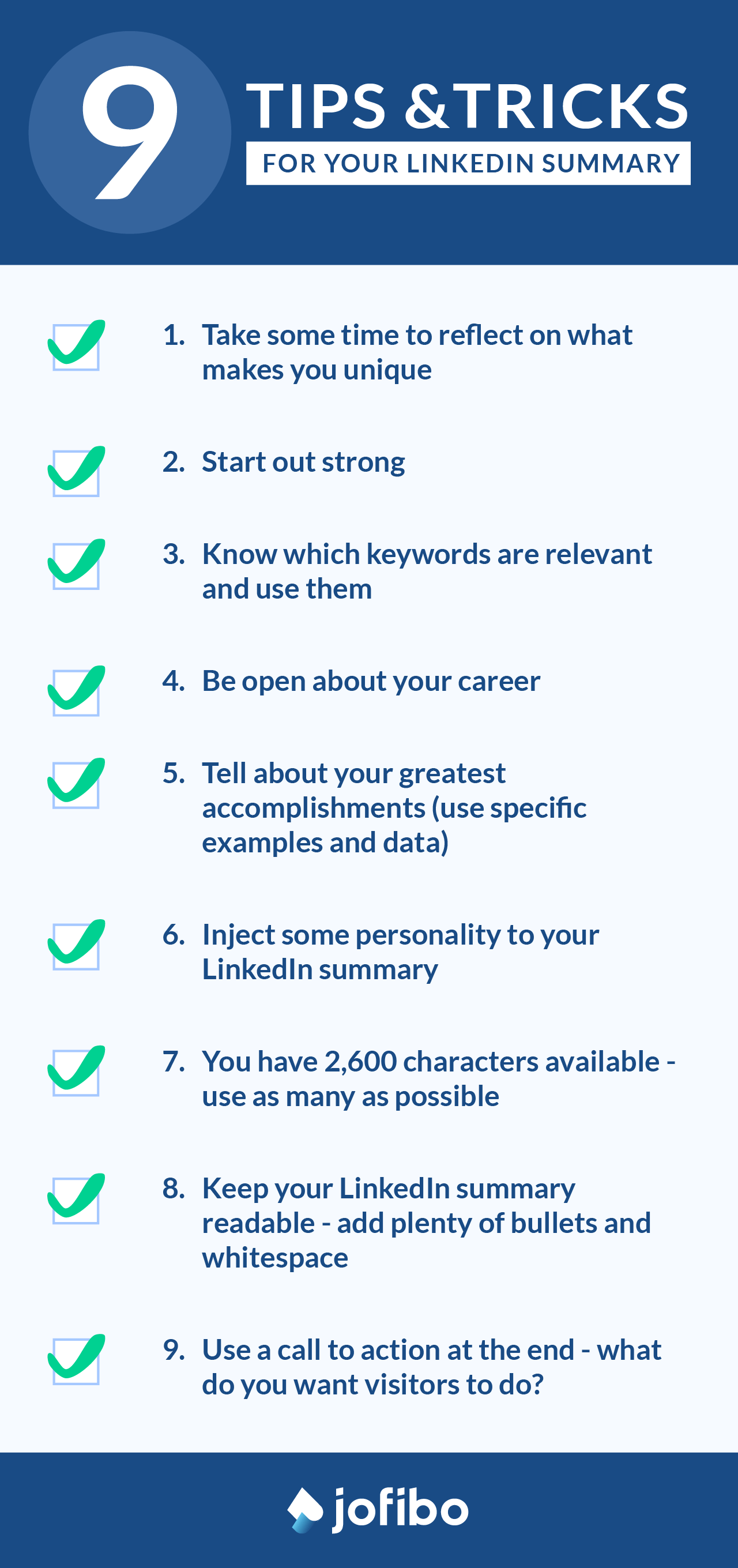 9 actionable tips for how to write an effective and strong LinkedIn summary