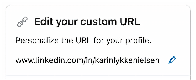 Screenshot of the Edit your custom URL on LinkedIn